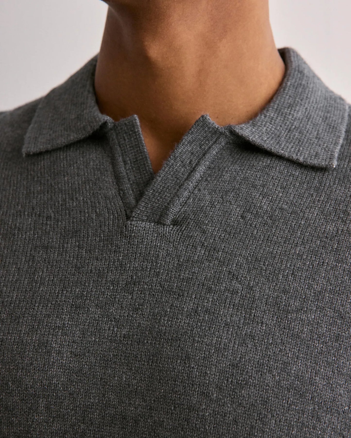 CASUAL FRIDAY GREY Karl Knit Long Sleeve Polo