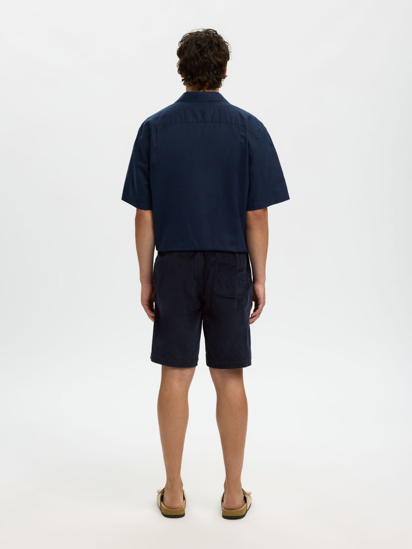 SELECTED Navy Chord Shorts