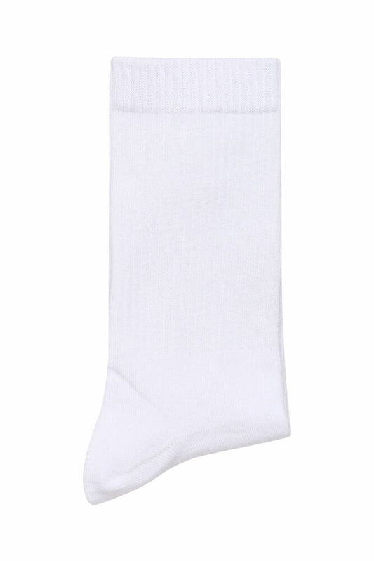 SOLID White Crew Socks - 1 Pack