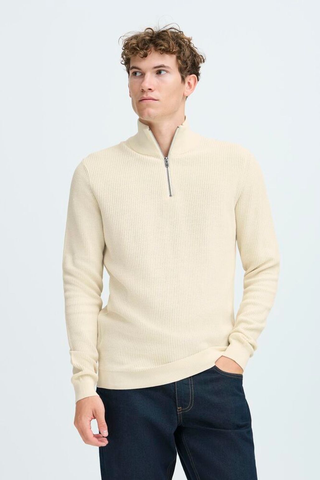 CASUAL FRIDAY Beige 1/4 Zip