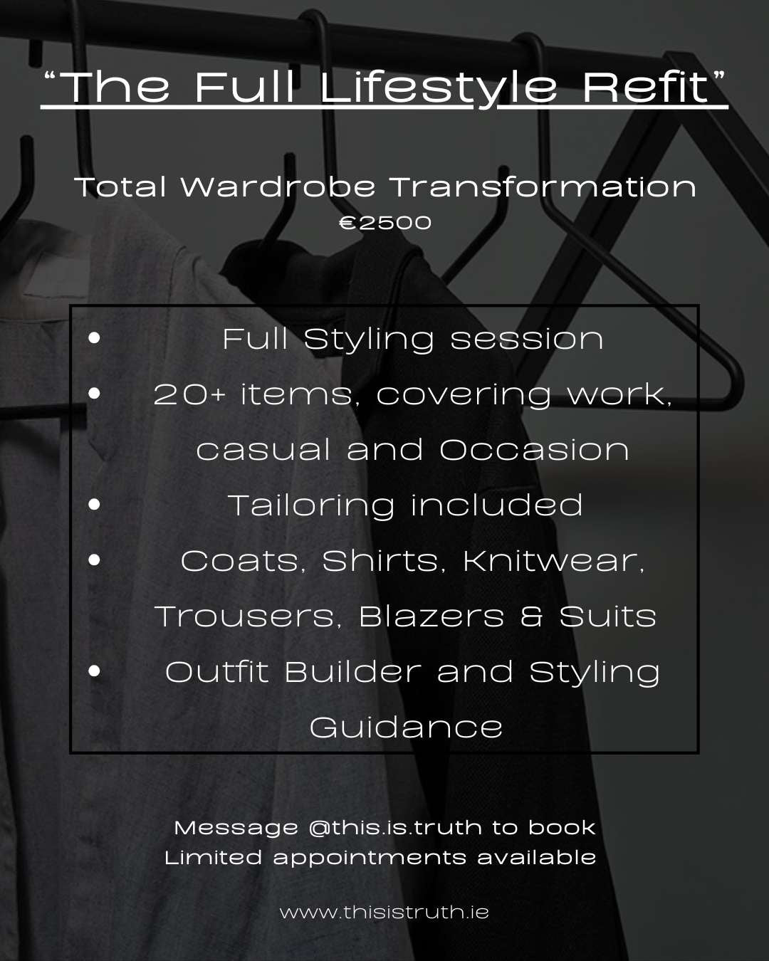 €2500 “The Full Lifestyle Refit” Wardrobe