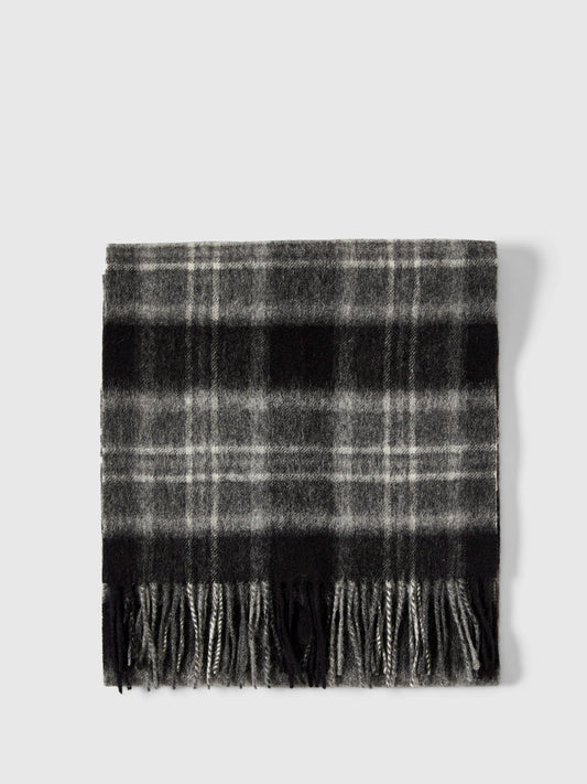 SELECTED HOMME Check Wool Scarf
