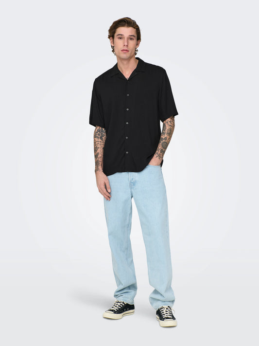 ONLY + SONS Short Sleeve Shirt BLACK