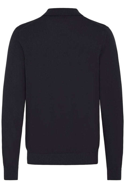 CASUAL FRIDAY Dark Navy Long Sleeve Polo