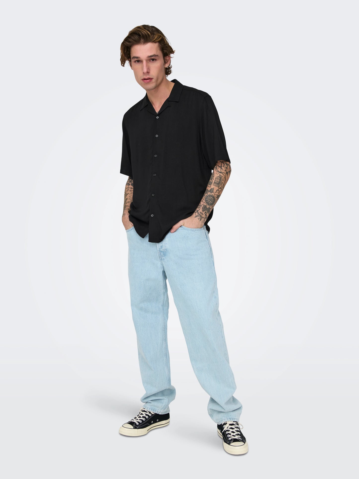 ONLY + SONS Short Sleeve Shirt BLACK