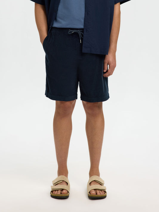 SELECTED Navy Chord Shorts