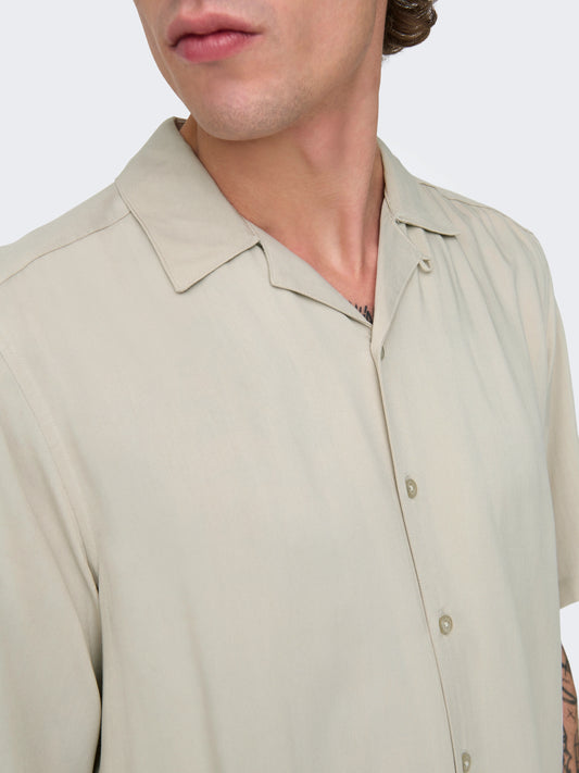 ONLY + SONS Short Sleeve Shirt STONE