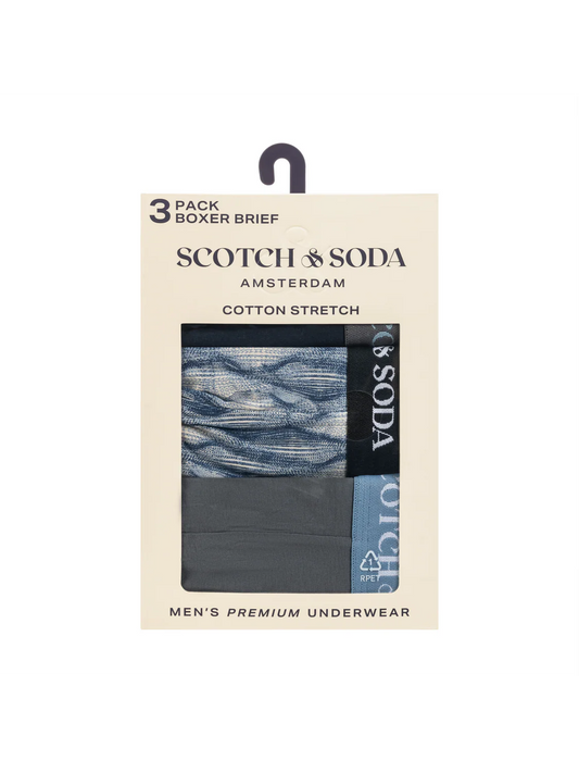 SCOTCH AND SODA 3PK Underwear BLUE MIX