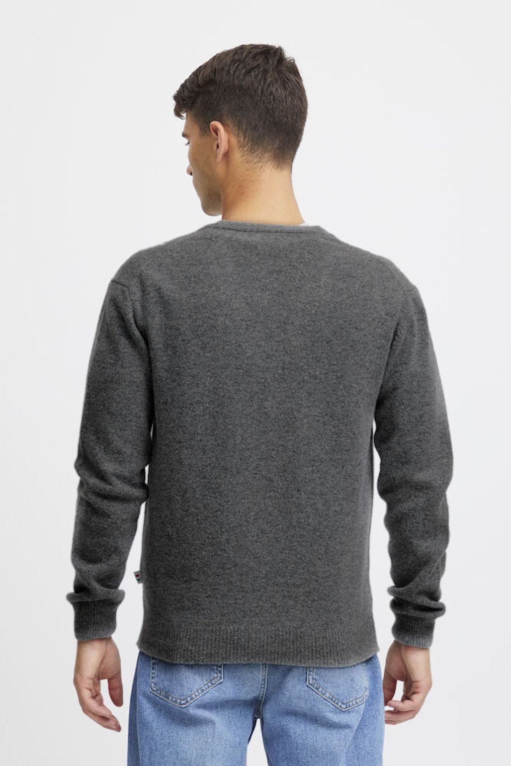 ITALIAN Lambswool Cardigan GREY