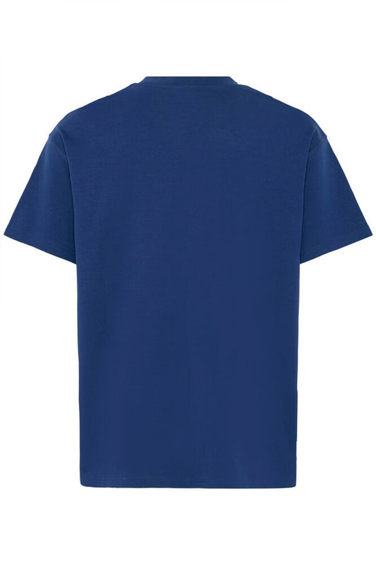 SOLID Box Fit Blue T-Shirt