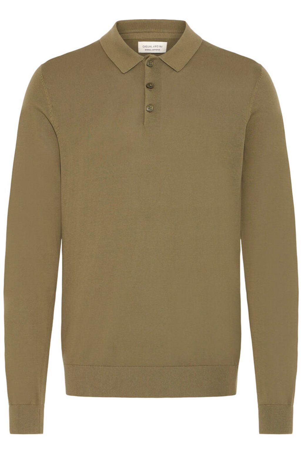 CASUAL FRIDAY Green Long Sleeve Polo