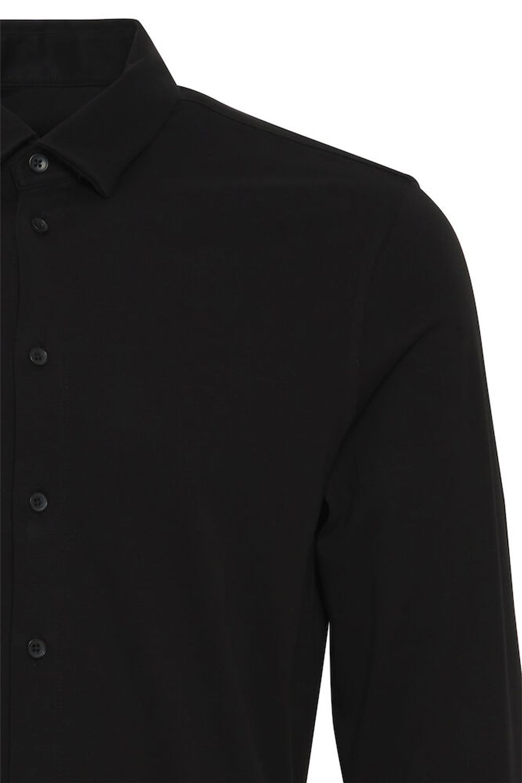 CASUAL FRIDAY Pique Jersey Shirt BLACK