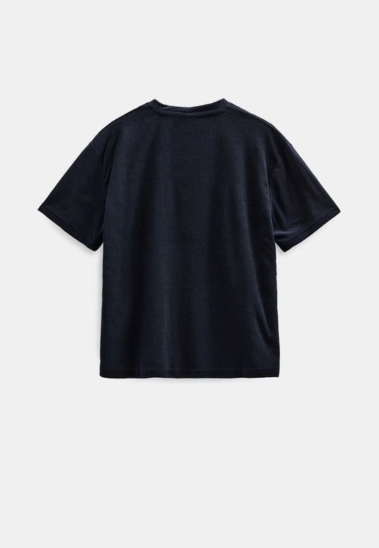 ANERKJENDT Navy Frotte Tee