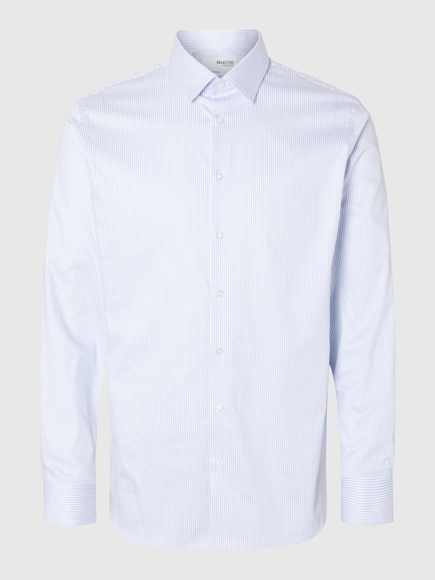 SELECTED HOMME Performance Stripe Dress Shirt WHT BL