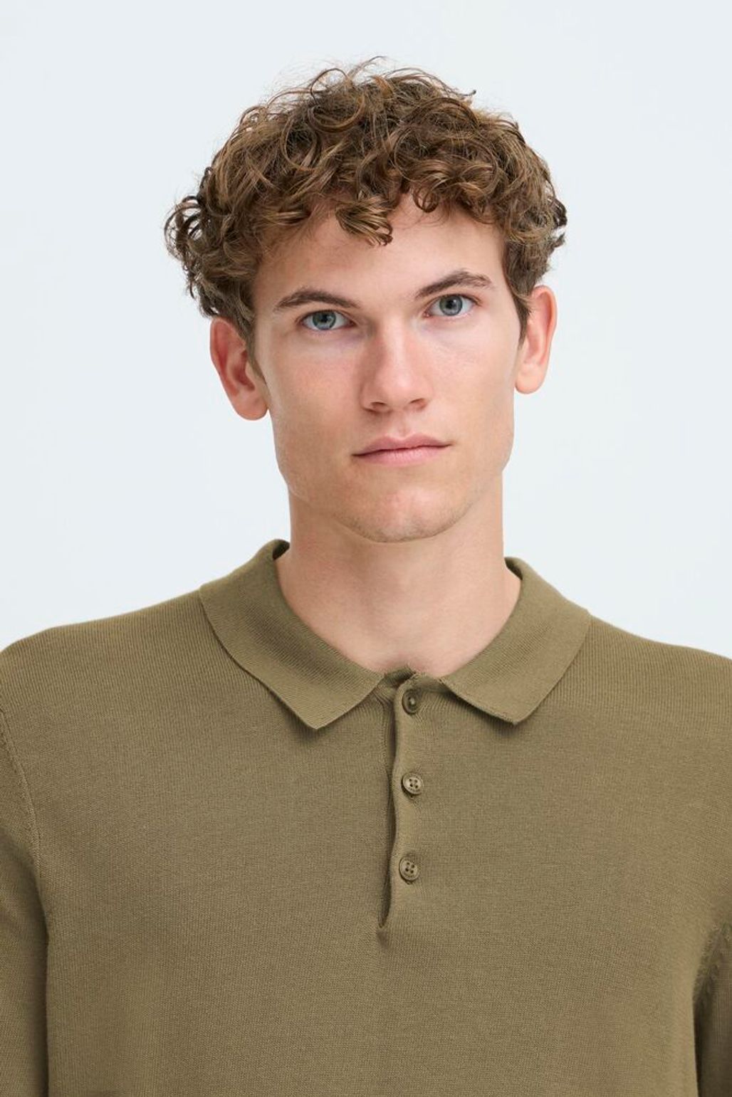 CASUAL FRIDAY Green Long Sleeve Polo