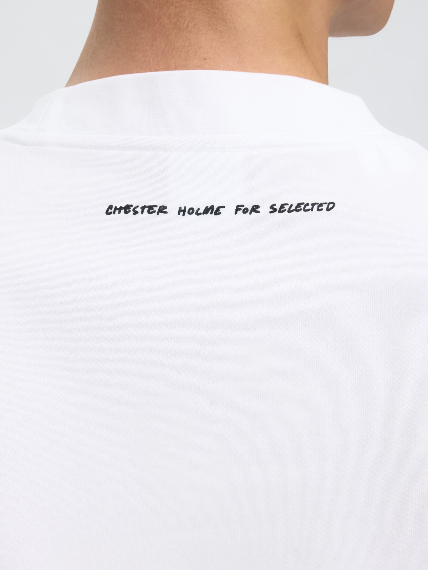 SELECTED HOMME White Graphic Tee