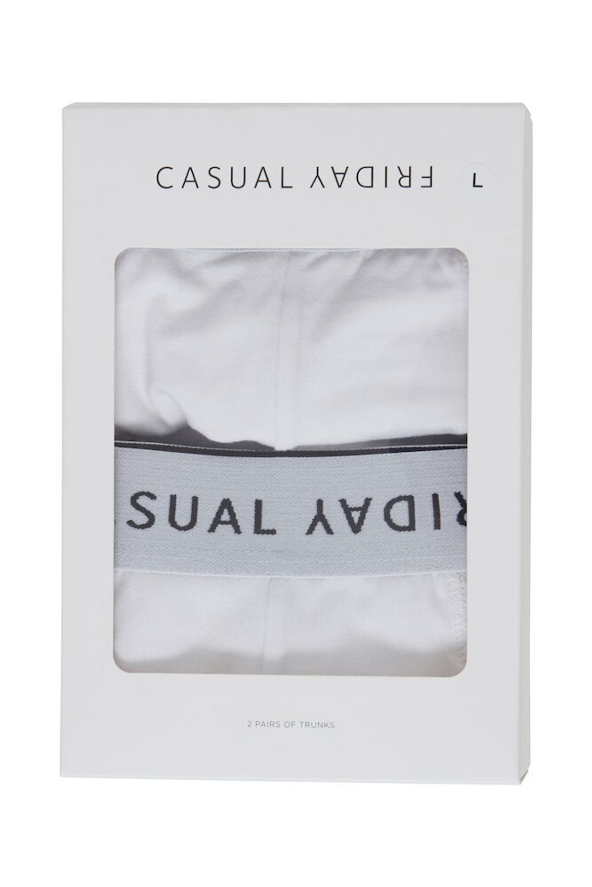 CASUAL FRIDAY White Bamboo Underwear - 2 Pack