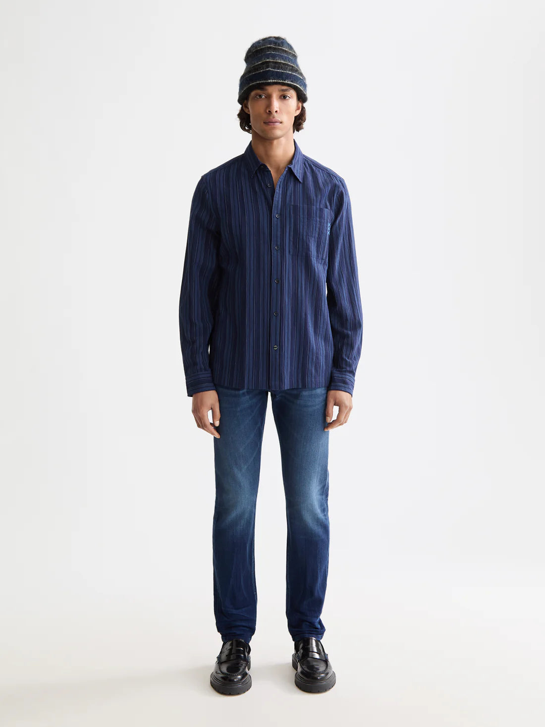 SCOTCH AND SODA Abstract Blue Ralston Jean