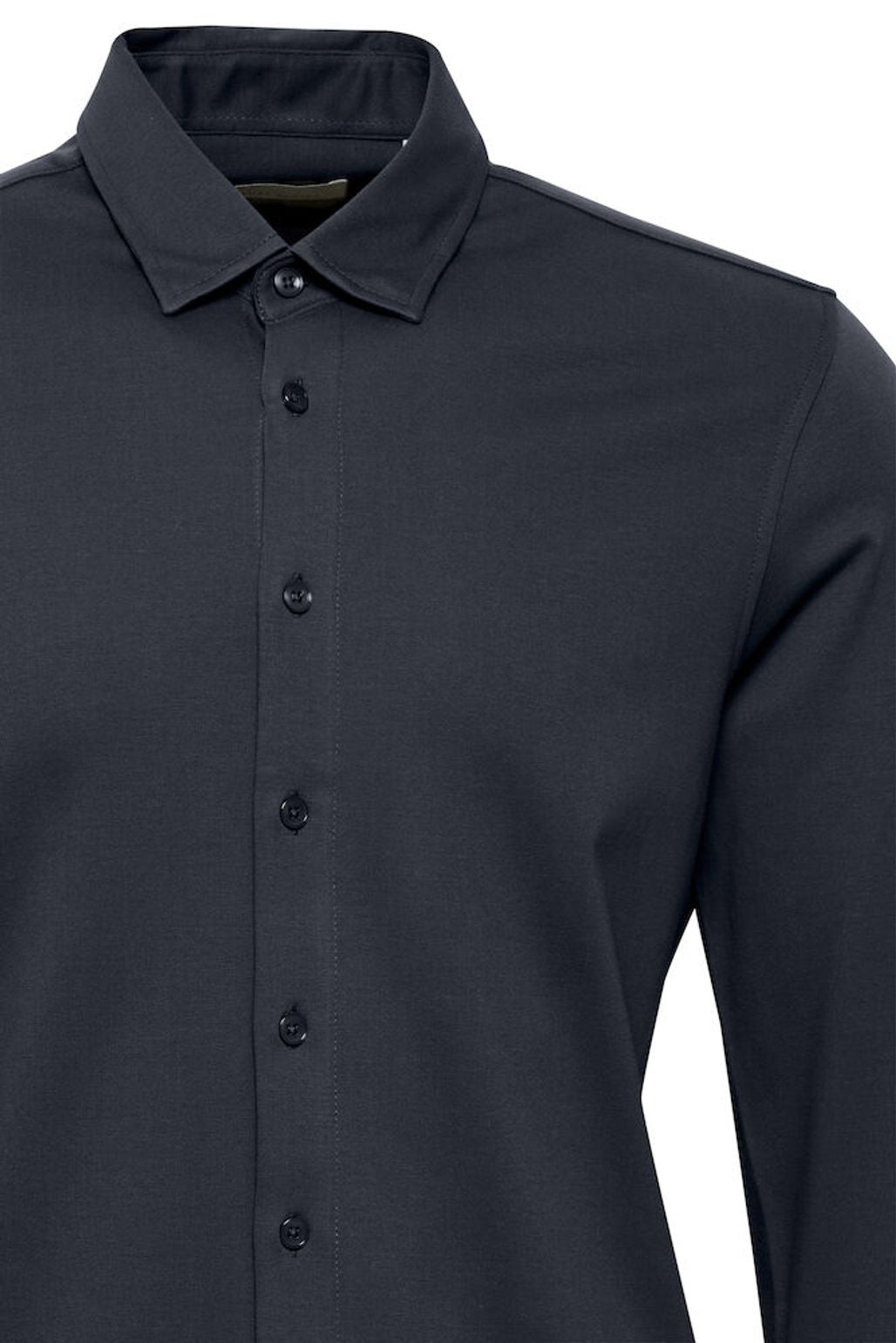 CASUAL FRIDAY Pique Jersey LS Shirt NAVY