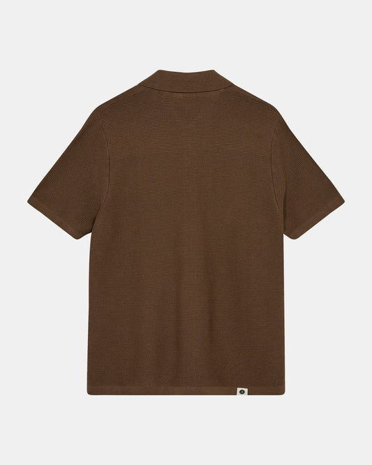 ANERKJENDT SS Knit Shirt BROWN
