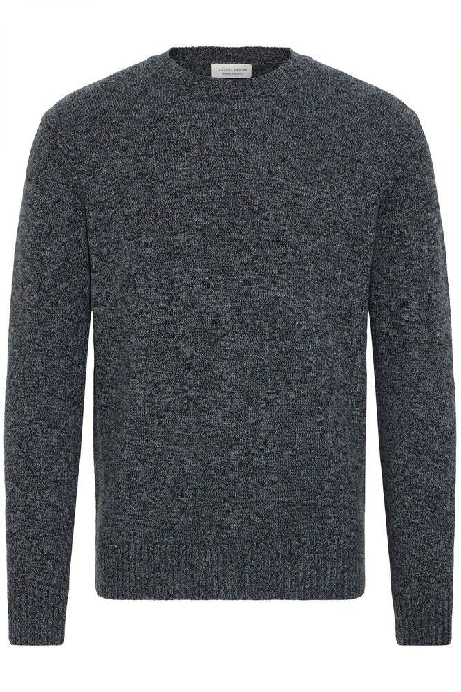 CASUAL FRIDAY Soft Mélange Knit BLACK