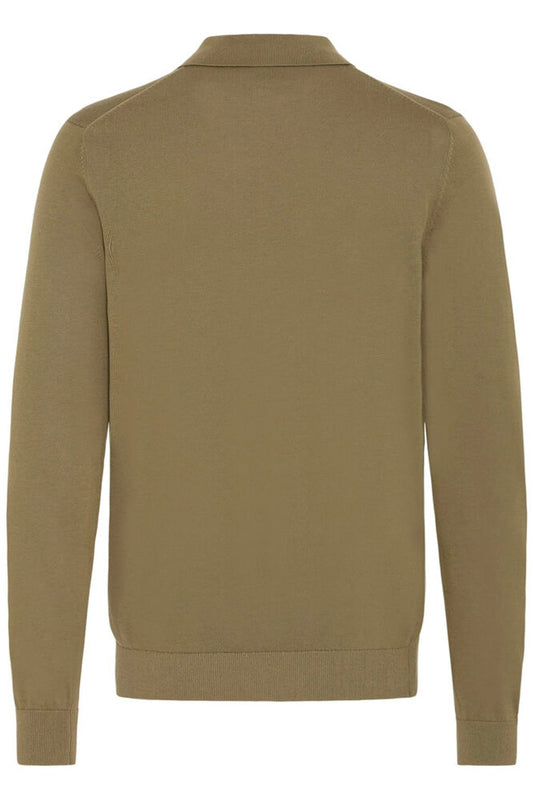 CASUAL FRIDAY Green Long Sleeve Polo