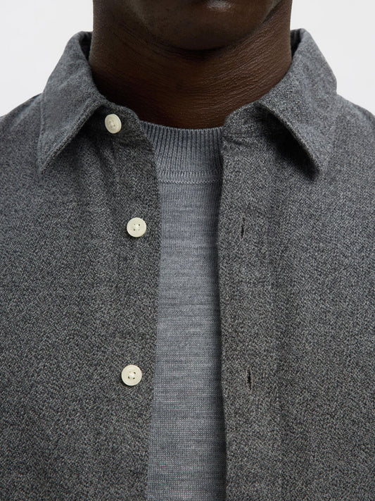 SELECTED HOMME Grey Flannel Shirt