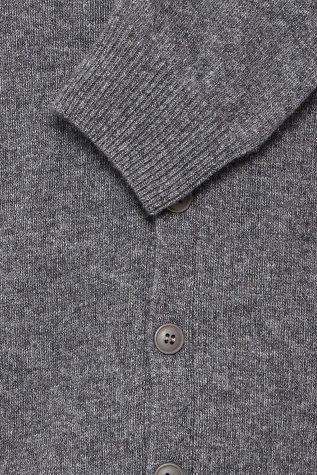 ITALIAN Lambswool Cardigan GREY