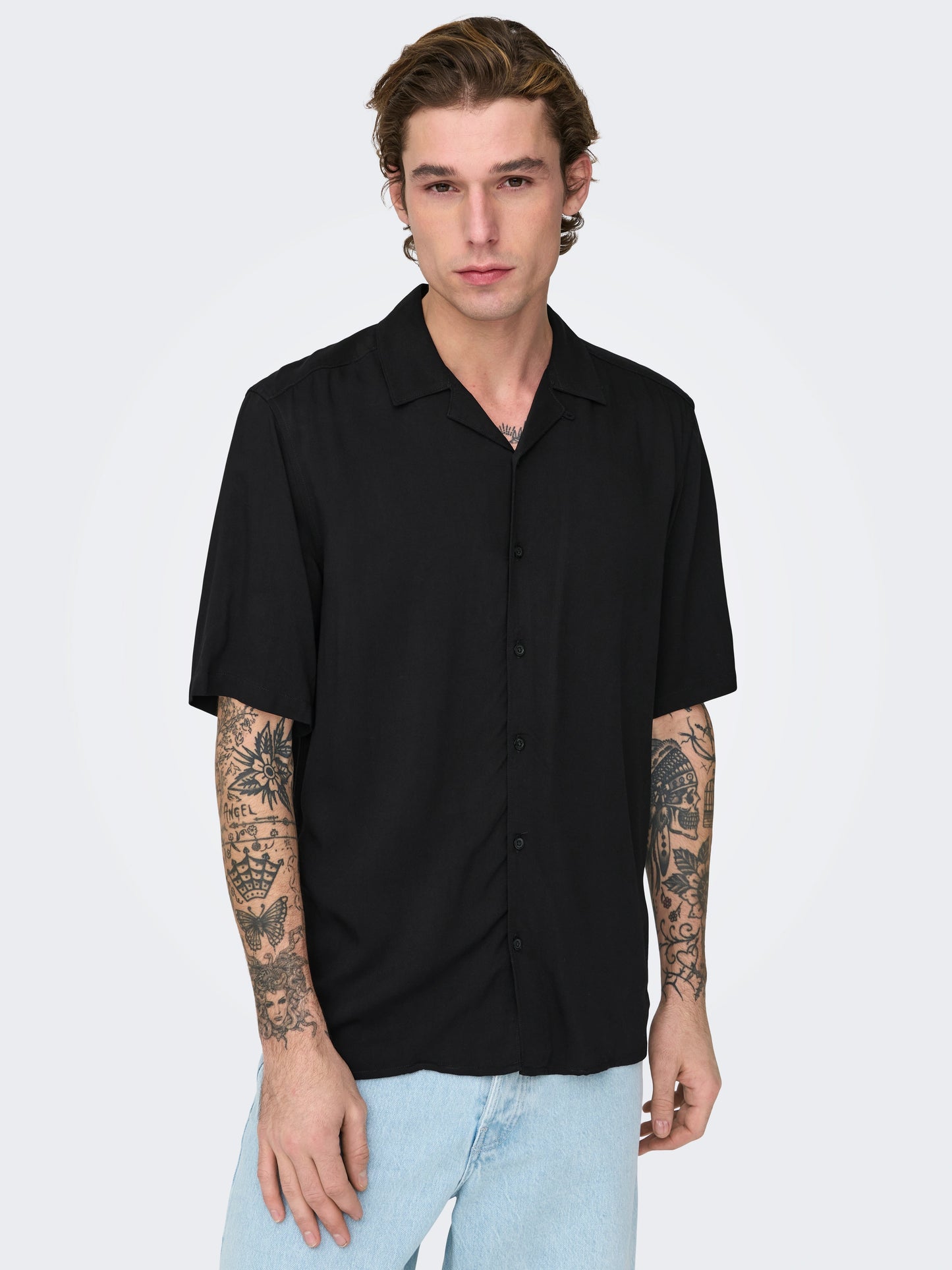 ONLY + SONS Short Sleeve Shirt BLACK