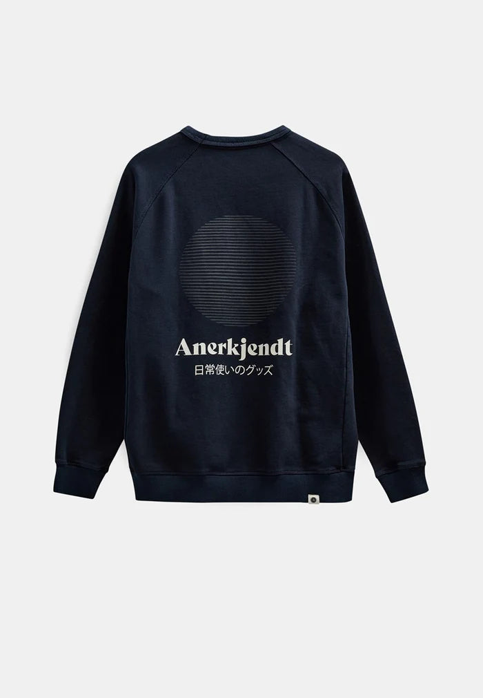 ANERKJENDT Navy Japanese Sweatshirt