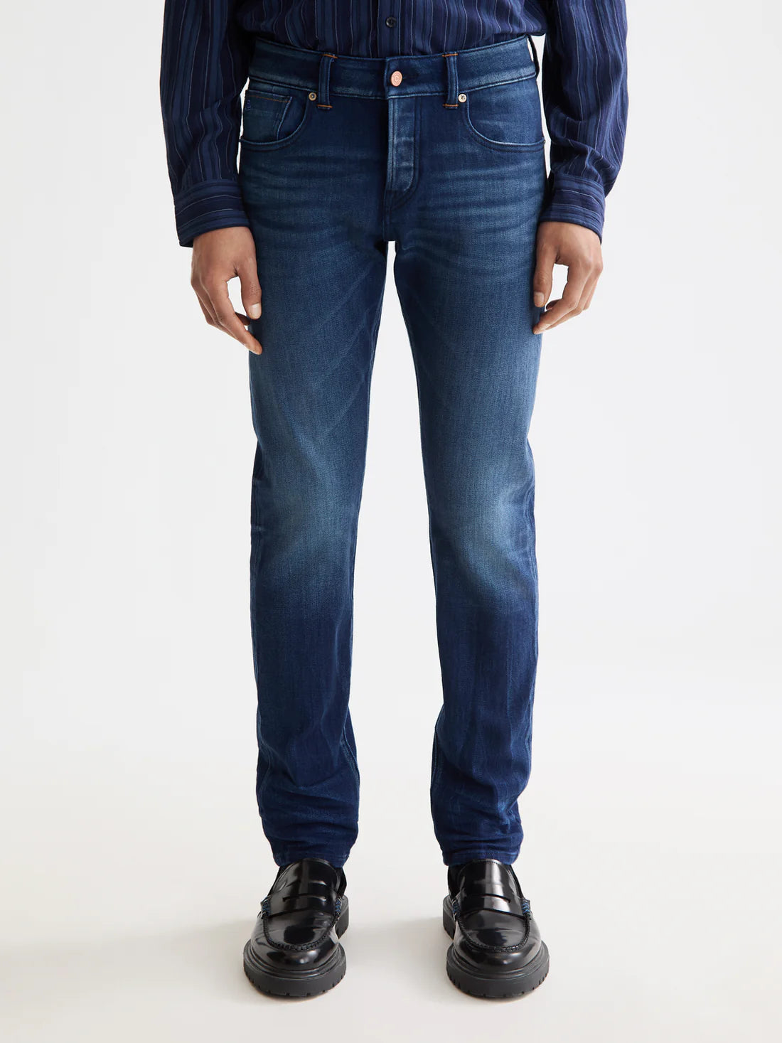 SCOTCH AND SODA Abstract Blue Ralston Jean