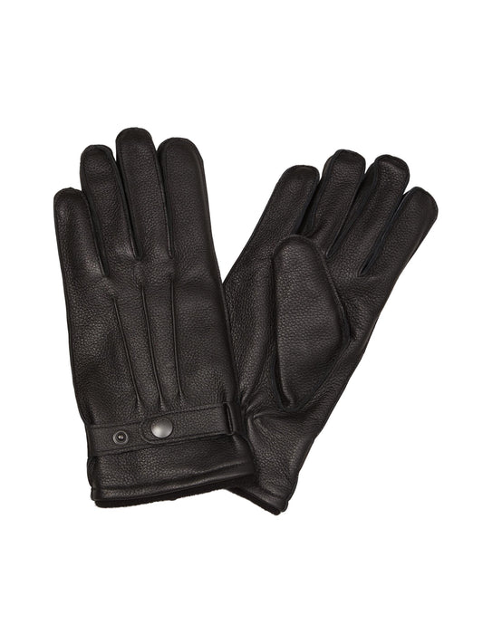 SELECTED HOMME Leather Gloves Black