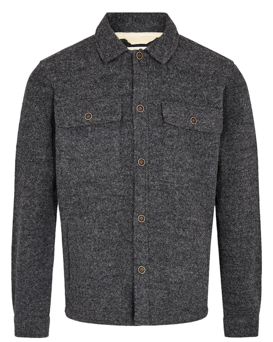 ANERKJENDT Wool Overshirt Grey