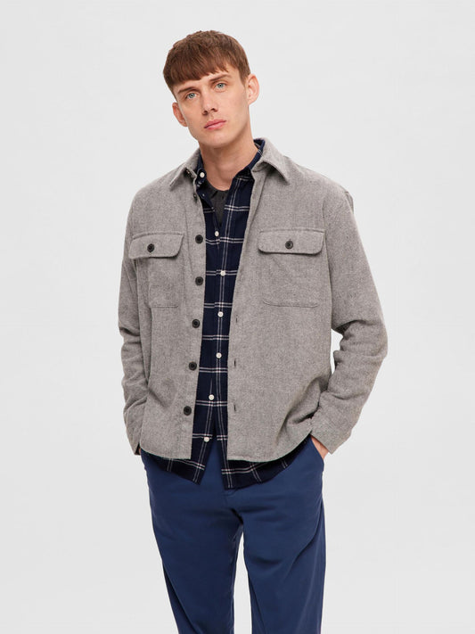 SELECTED HOMME Overshirt Grey