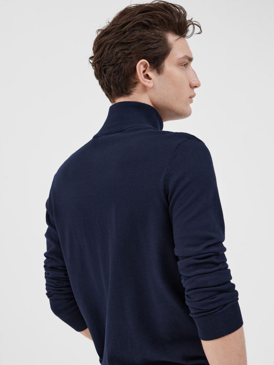 SELECTED HOMME Half Zip Jumper NAVY
