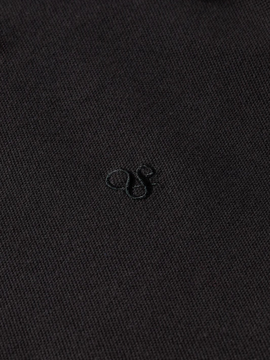 SCOTCH AND SODA Pique Polo BLACK
