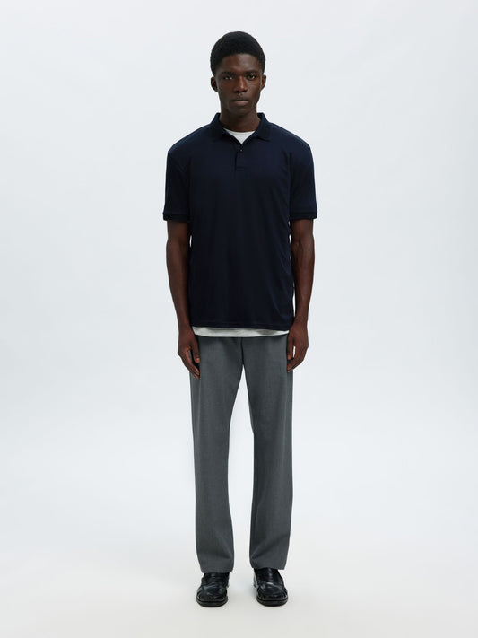 SELECTED HOMME Navy Slim Fit Polo