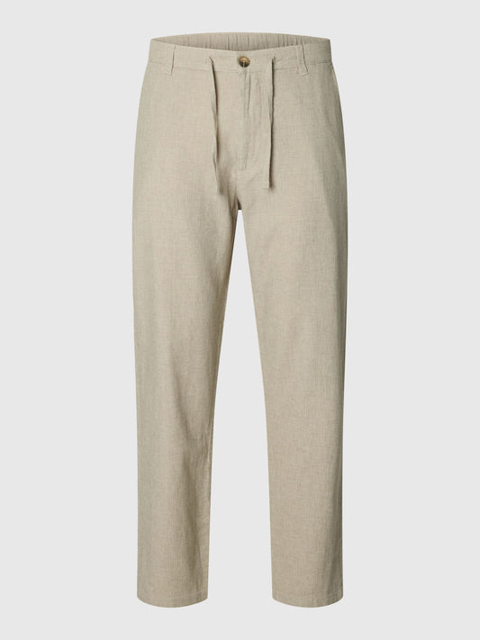 SELECTED linen blend trousers