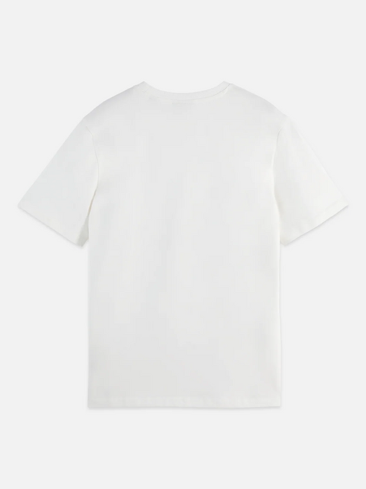 Scotch & Soda White Logo T Shirt