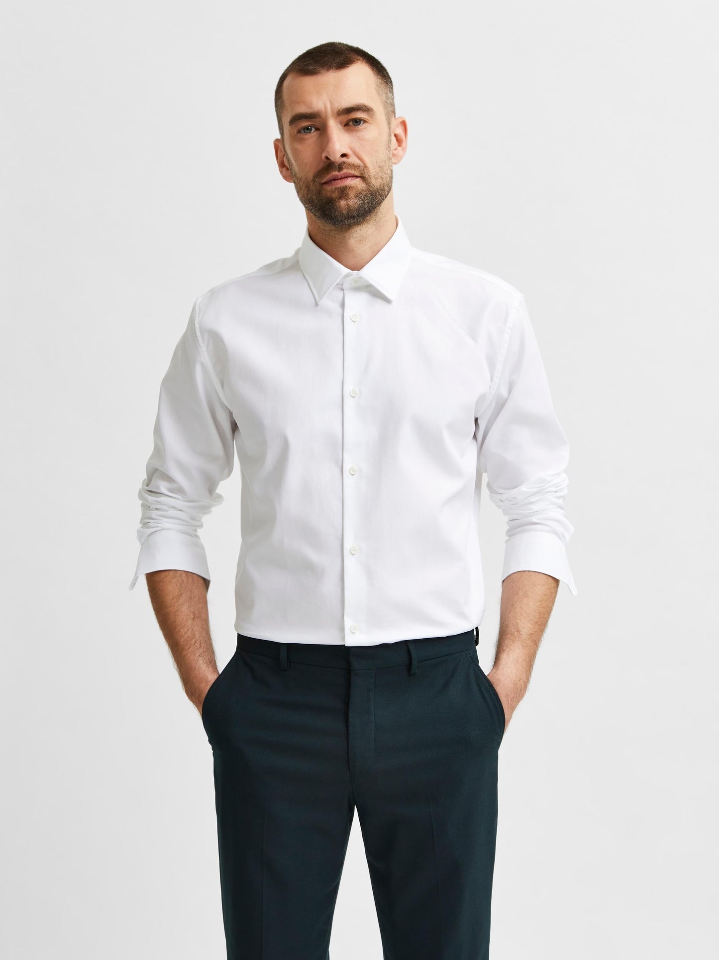 mens white dress shirt