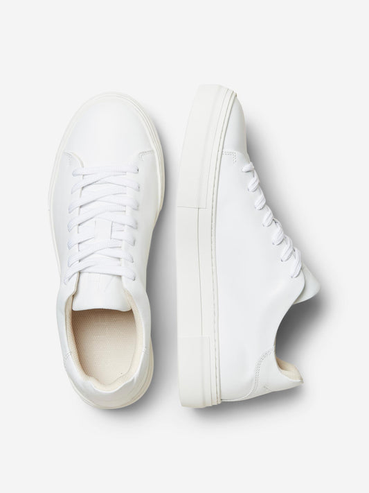 white leather shoe