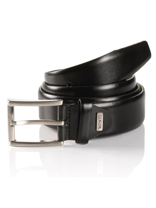 black leather belt