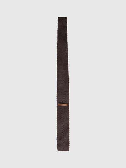 SELECTED HOMME Knitted Wool Tie Chocolate