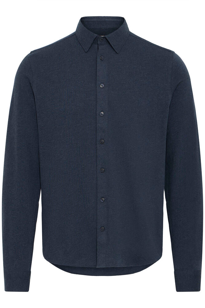 Casual Friday Navy Cotton Brushed Shirt