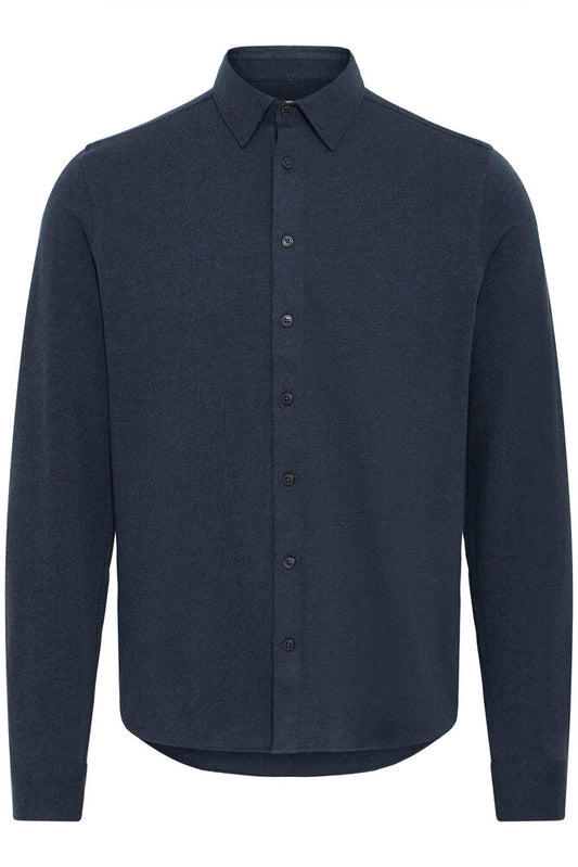 Casual Friday Navy Brushed Cotton Shirt