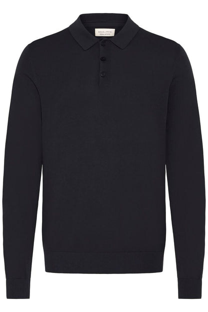 CASUAL FRIDAY Dark Navy Long Sleeve Polo