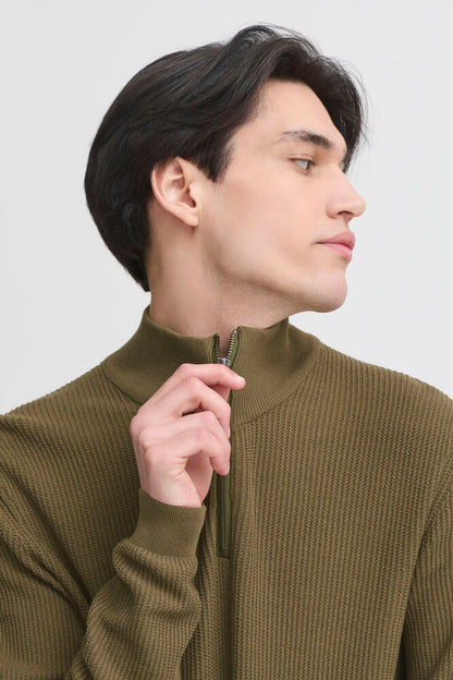 CASUAL FRIDAY Green 1/4 Zip