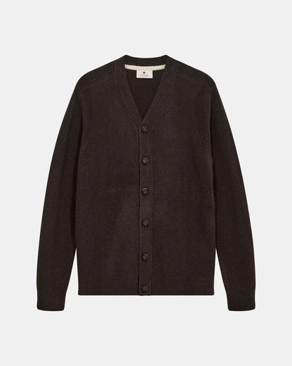 ANERKJENDT Lambswool Cardigan Chocolate BROWN