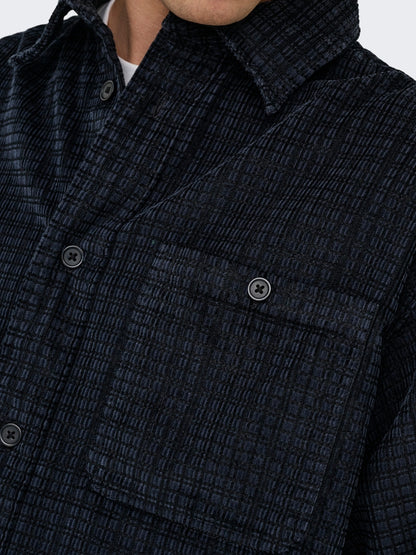 ONLY & SONS Black Corduroy Overshirt