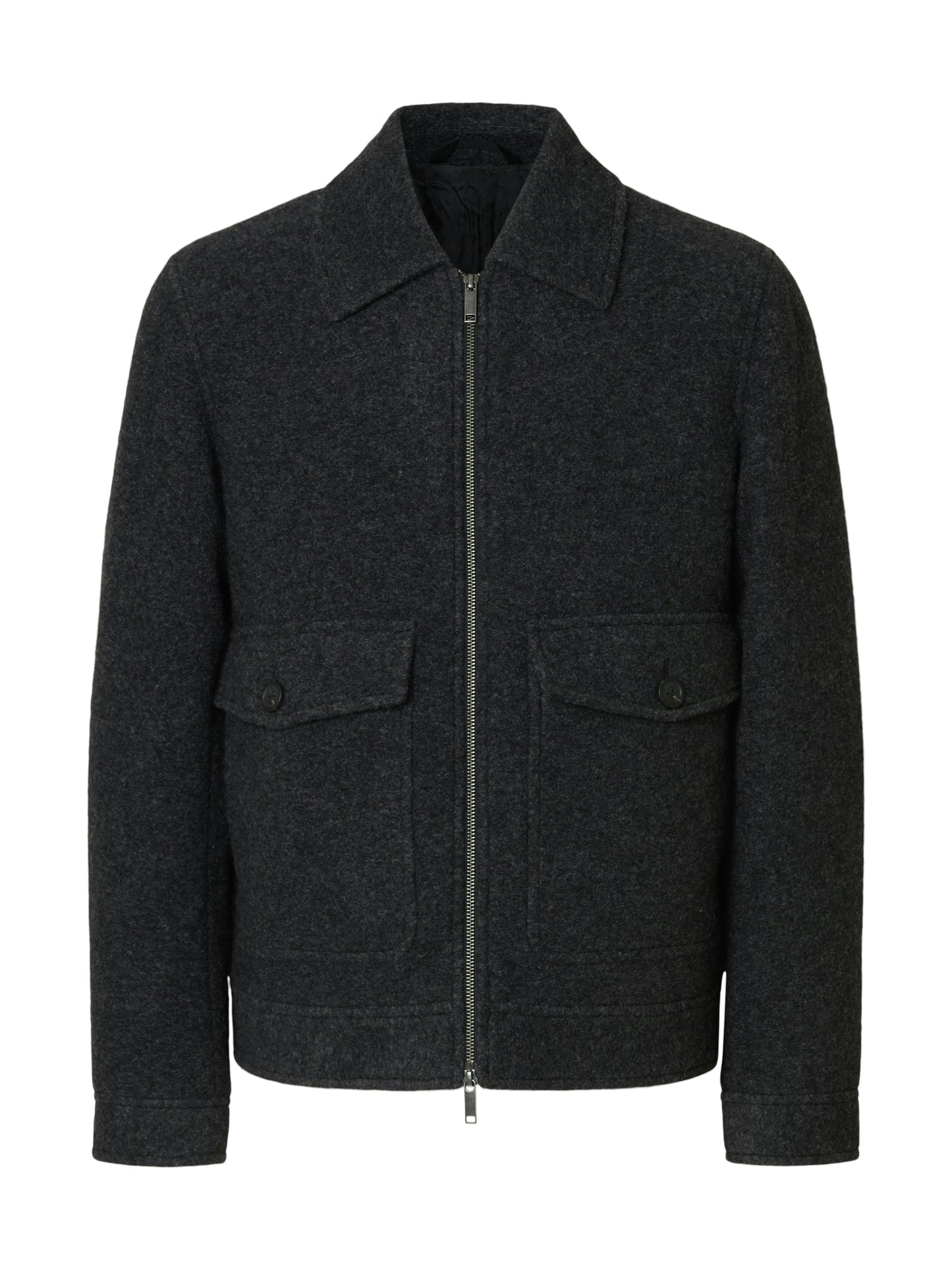 SELECTED HOMME Wool Blend Jacket GREY